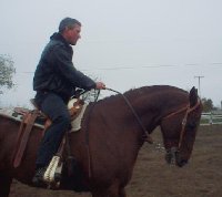 This is my first ride on Jet, at Paddy Creek Ranch where I bought him.